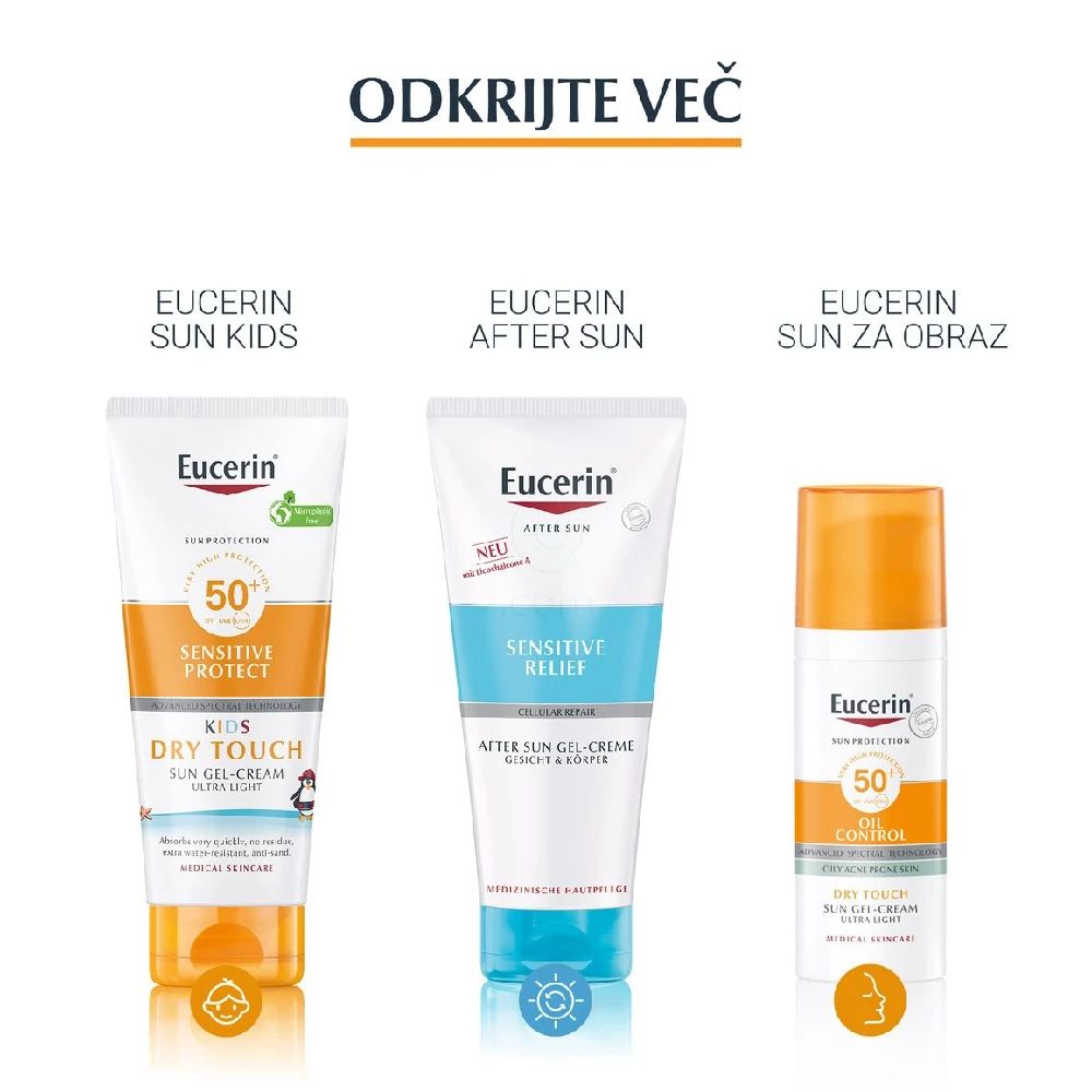 Eucerin Sun, prozorno pršilo za zaščito pred soncem - ZF50+ (200 ml)